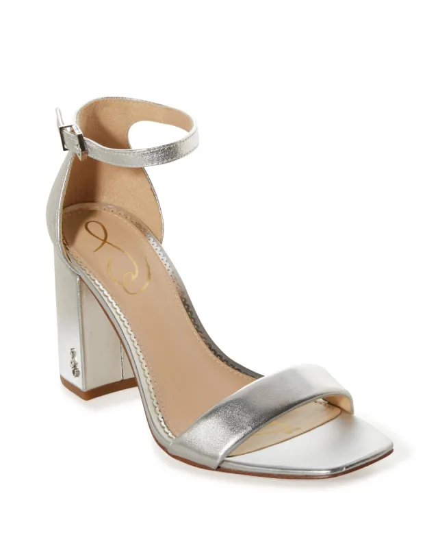 Single Strap Dress Heel Silver sold by Boston Proper