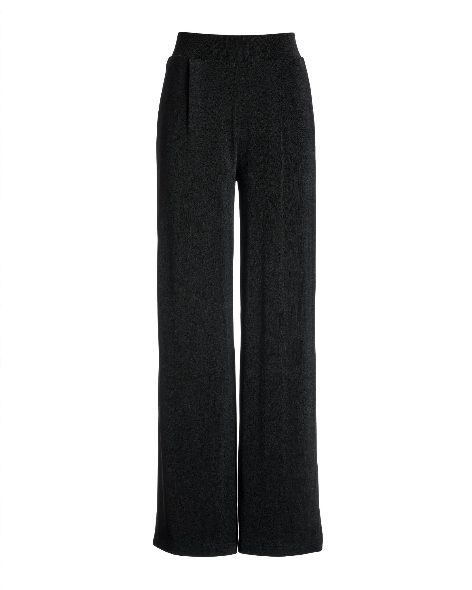 Malibu Slinky Knit Pleated Wide Leg Pant Black sold by Boston Proper product image thumbnail 2