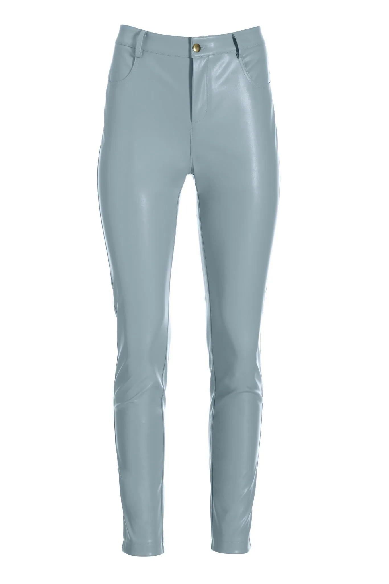 Faux Leather Five Pocket Pant Light Blue sold by Boston Proper product image thumbnail 2