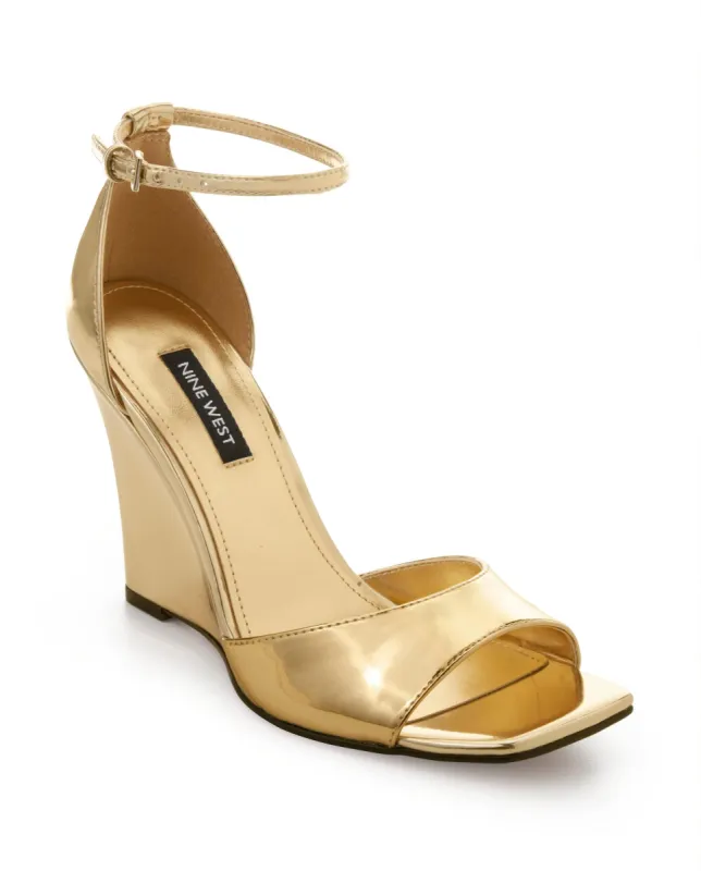 Ankle Strap Wedge Gold sold by Boston Proper