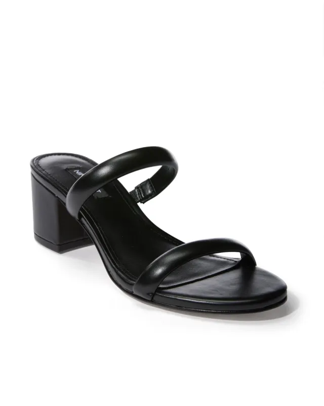 Double Band Block Heel Black sold by Boston Proper