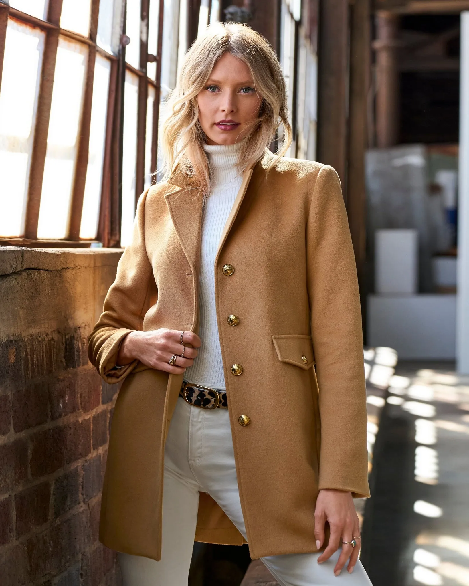 Classic Tailored Coat Camel sold by Boston Proper