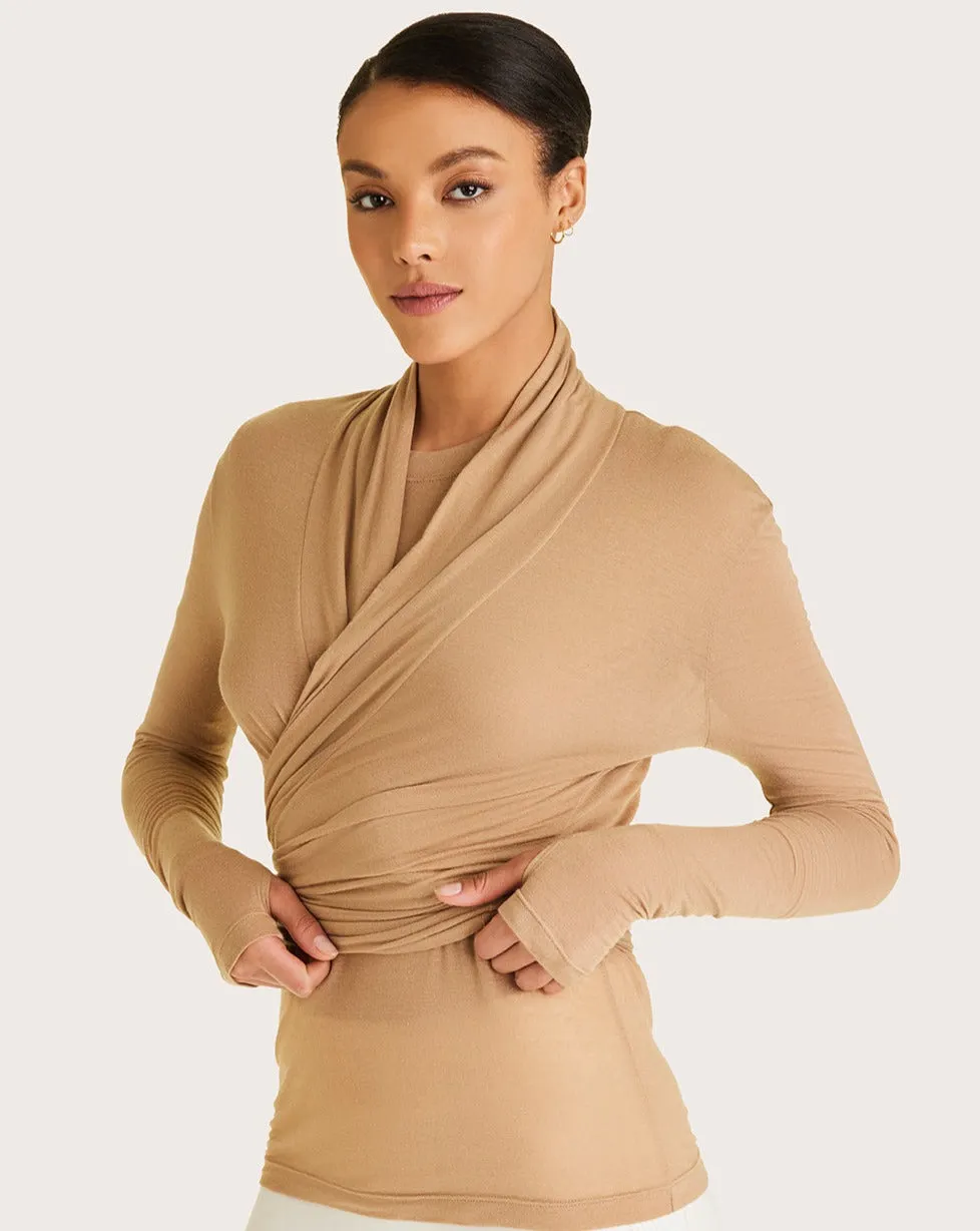 Washable Cashmere Cardigan Camel sold by Boston Proper product image thumbnail 3