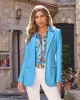 Beyond Travel Classic Boyfriend Blazer Powder Blue sold by Boston Proper