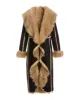 Faux-Fur Cascading Coat Black/Brown sold by Boston Proper