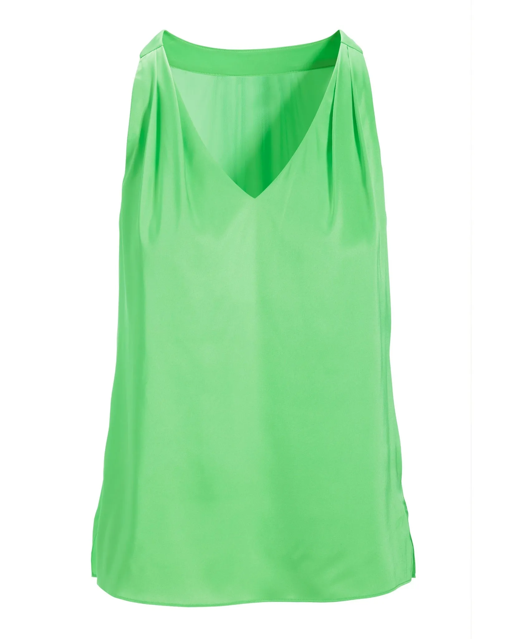 Nikki V-Neck Charmeuse Blouse Paradise Green sold by Boston Proper product image thumbnail 2