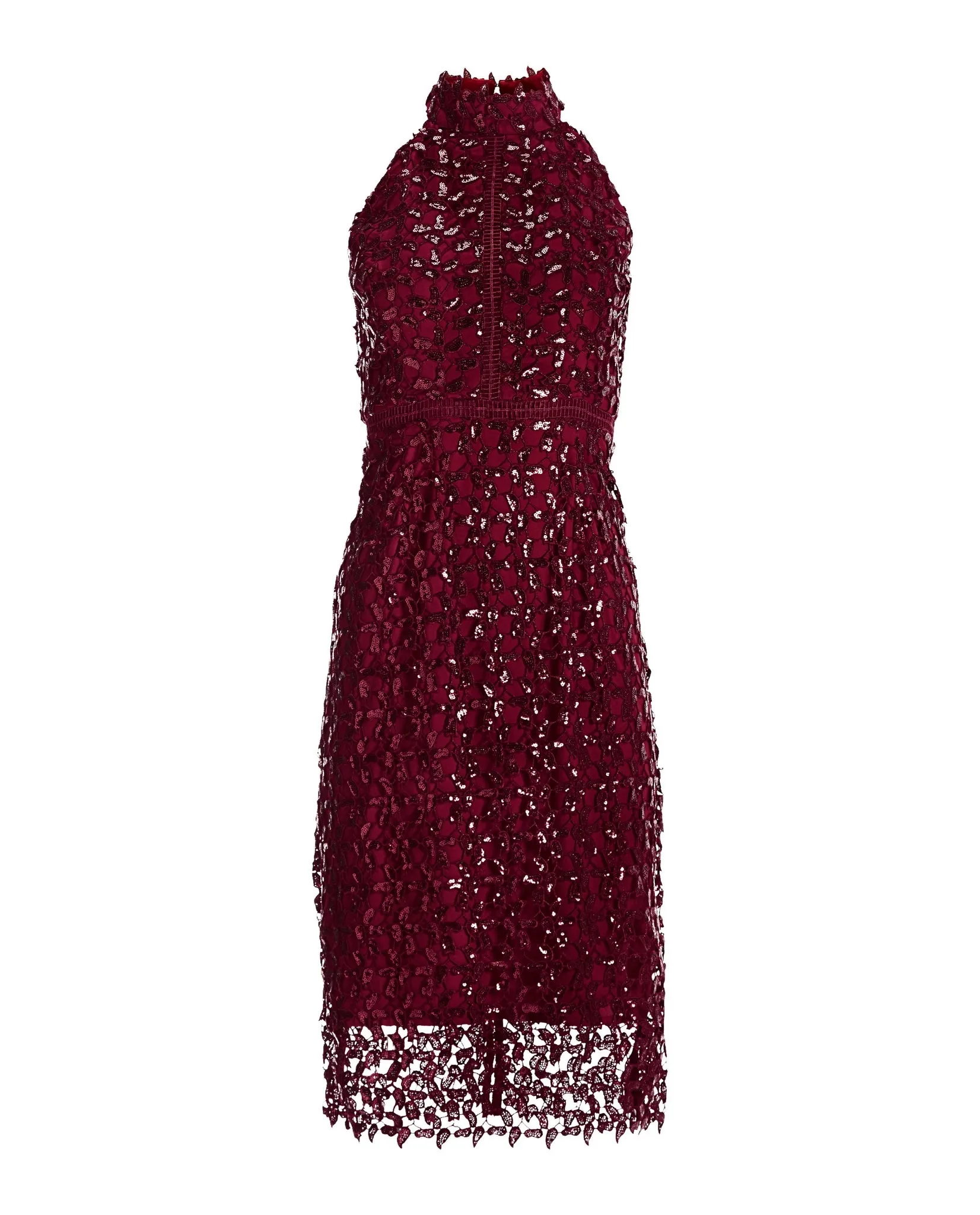 Sequin Lace High Mock Neck Sheath Dress French Kiss sold by Boston Proper product image thumbnail 2