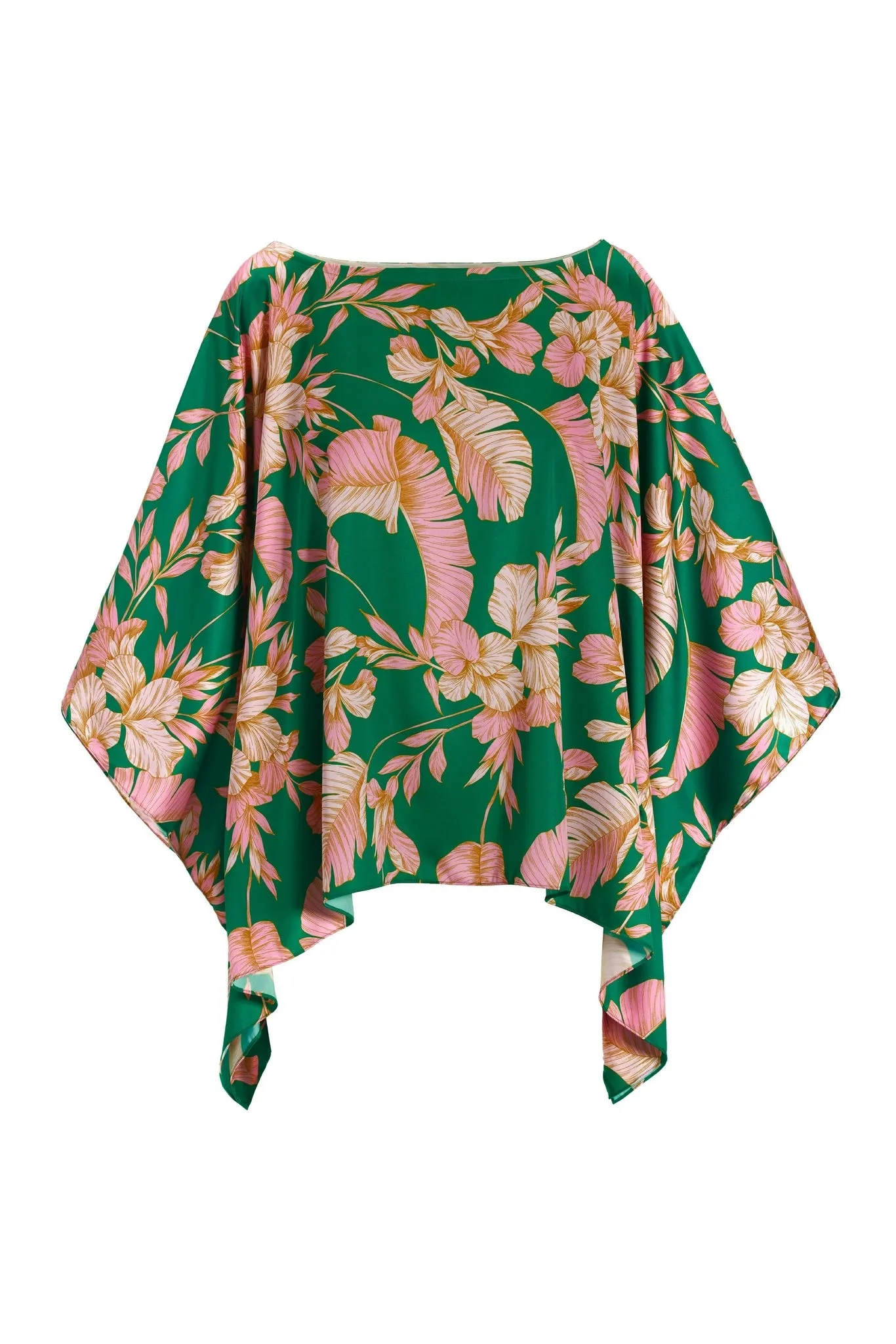 Tropical Summer Print Slouchy Charmeuse Blouse Tropical Summer sold by Boston Proper product image thumbnail 2