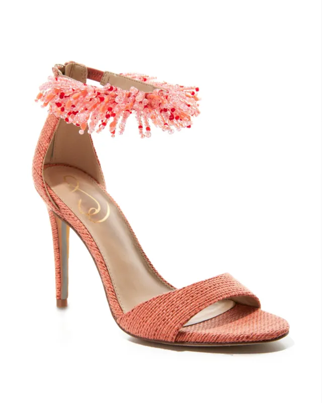 Beaded Ankle Strap Heel Pink sold by Boston Proper
