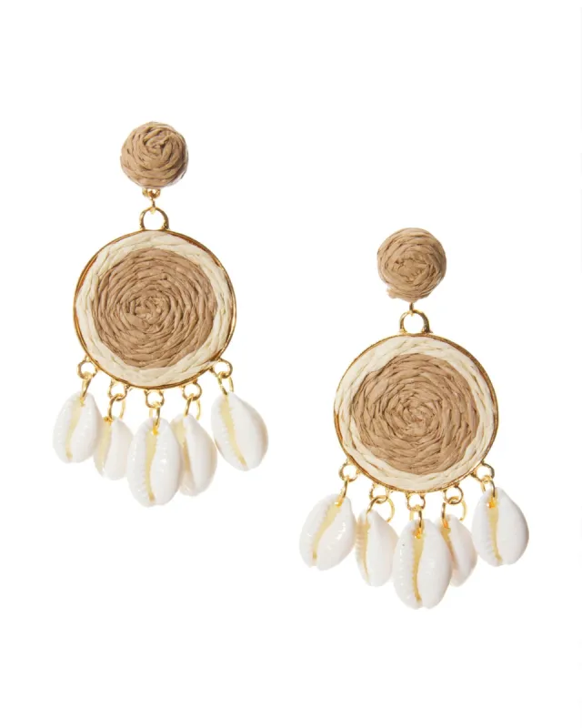 Statement Shell Earring Brown sold by Boston Proper
