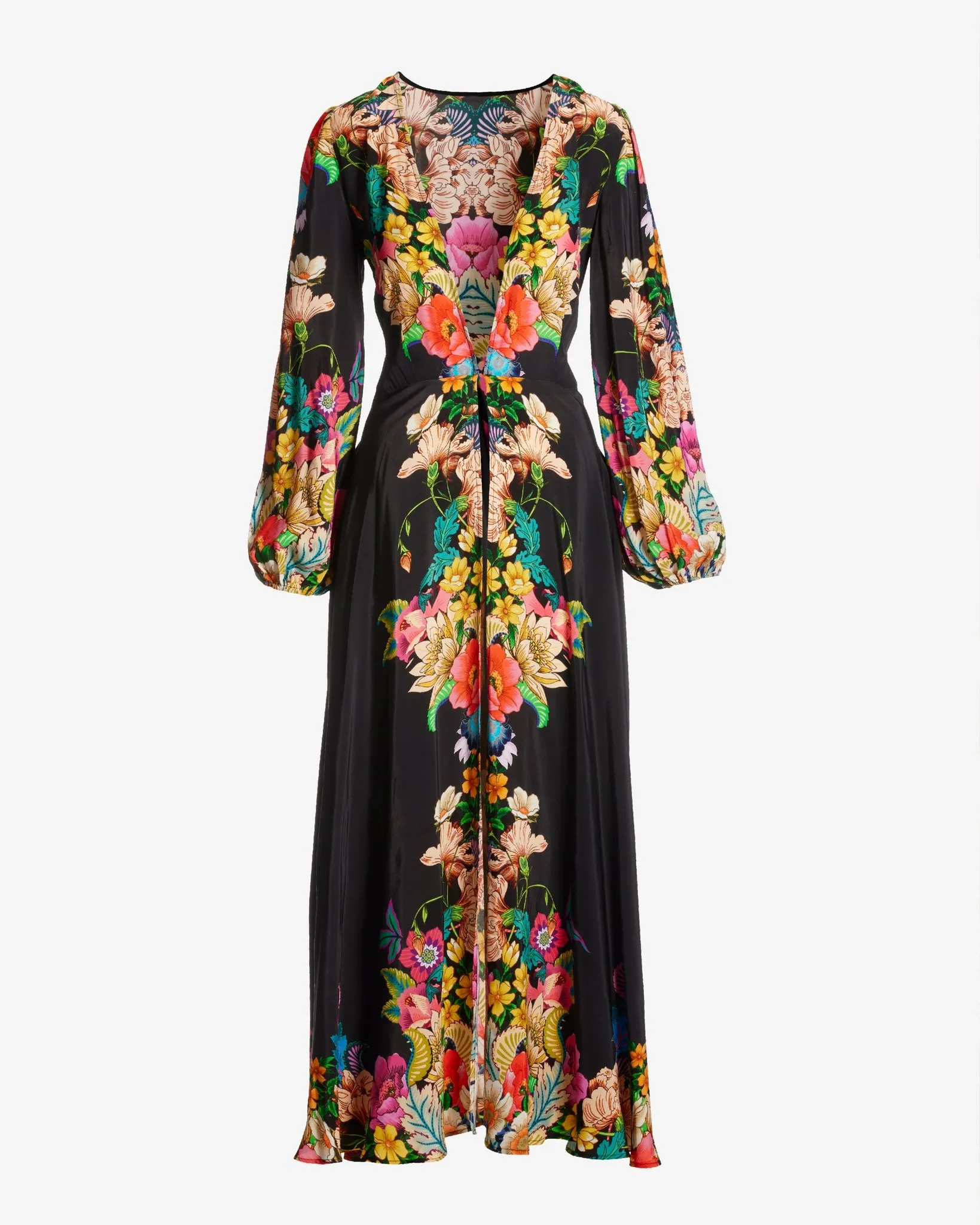 Castillo Gardens Luxe Full Length Duster Black/Magenta sold by Boston Proper product image thumbnail 2