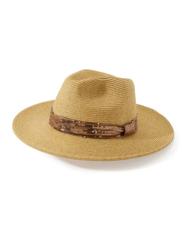 Sequin Straw Hat Natural sold by Boston Proper