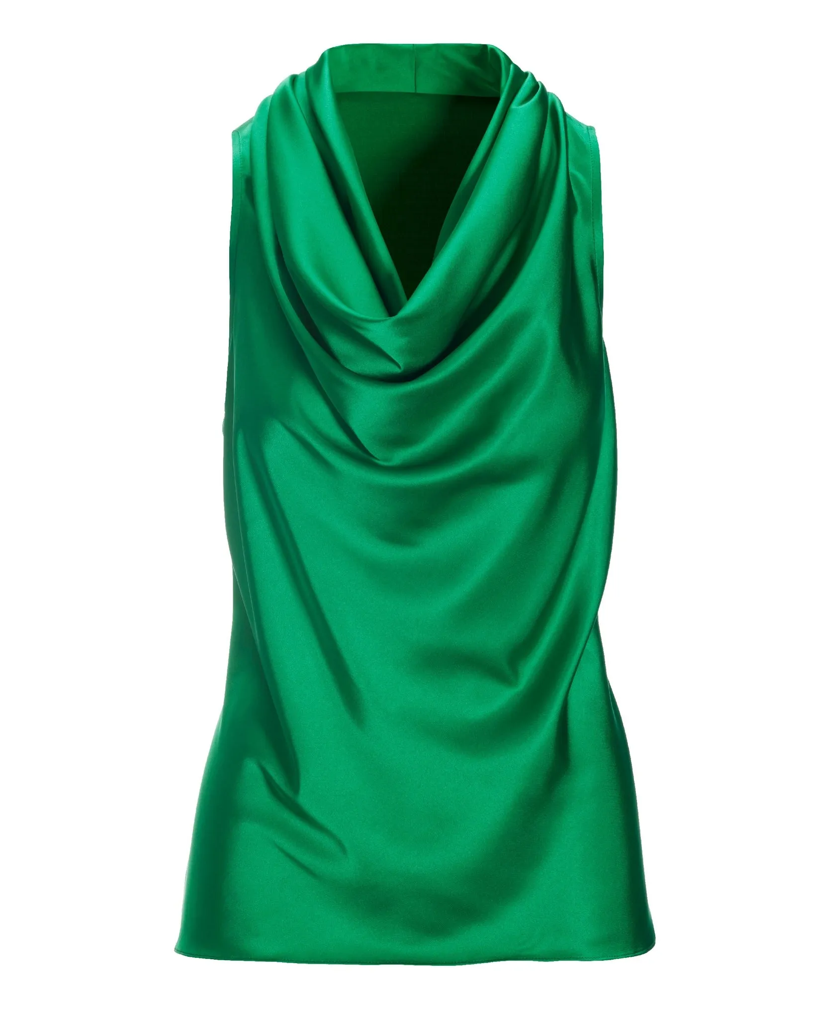 Marilyn Cowl-Neck Charmeuse Blouse Monaco Green sold by Boston Proper product image thumbnail 2