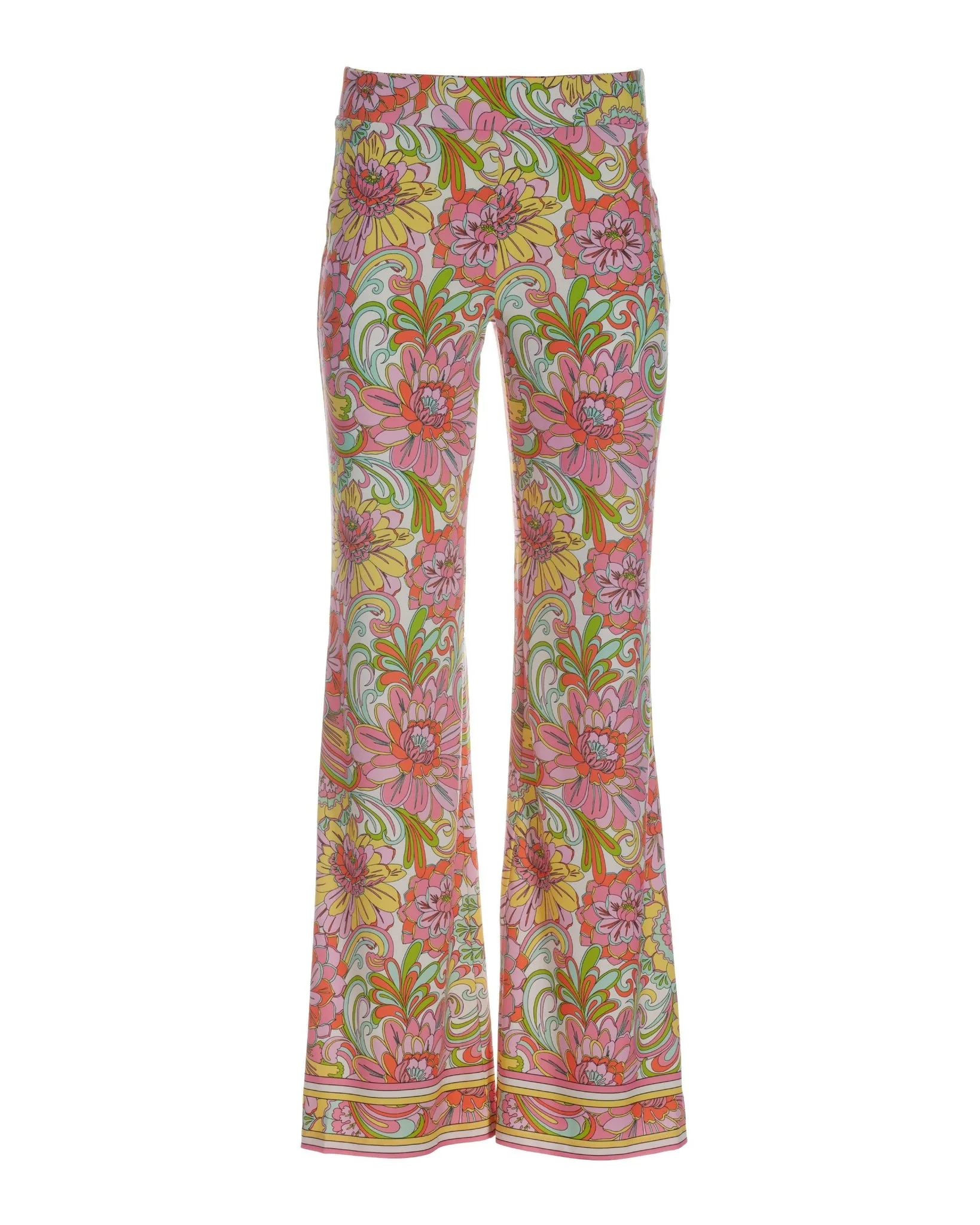 Floral Explosion Border Palazzo Pant Pink Multi sold by Boston Proper product image thumbnail 2