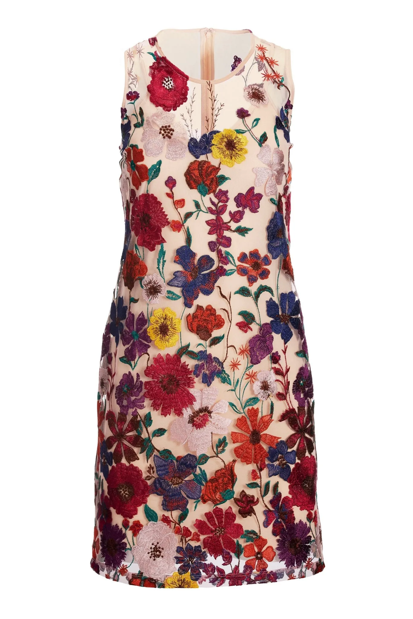 Mixed Floral Lace Sheath Dress Nude Multi sold by Boston Proper product image thumbnail 2