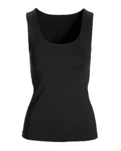 So Modern Scoop Neck Tank Proper Black sold by Boston Proper