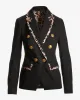 Exploded Cheetah Trim Modern Double Breasted Blazer Neutral sold by Boston Proper