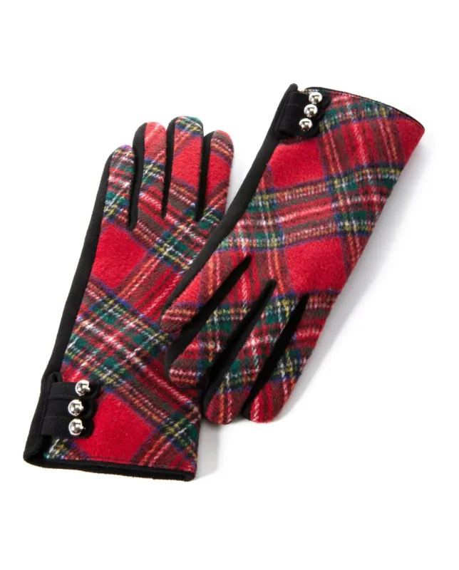 Plaid Winter Gloves Red Multi sold by Boston Proper