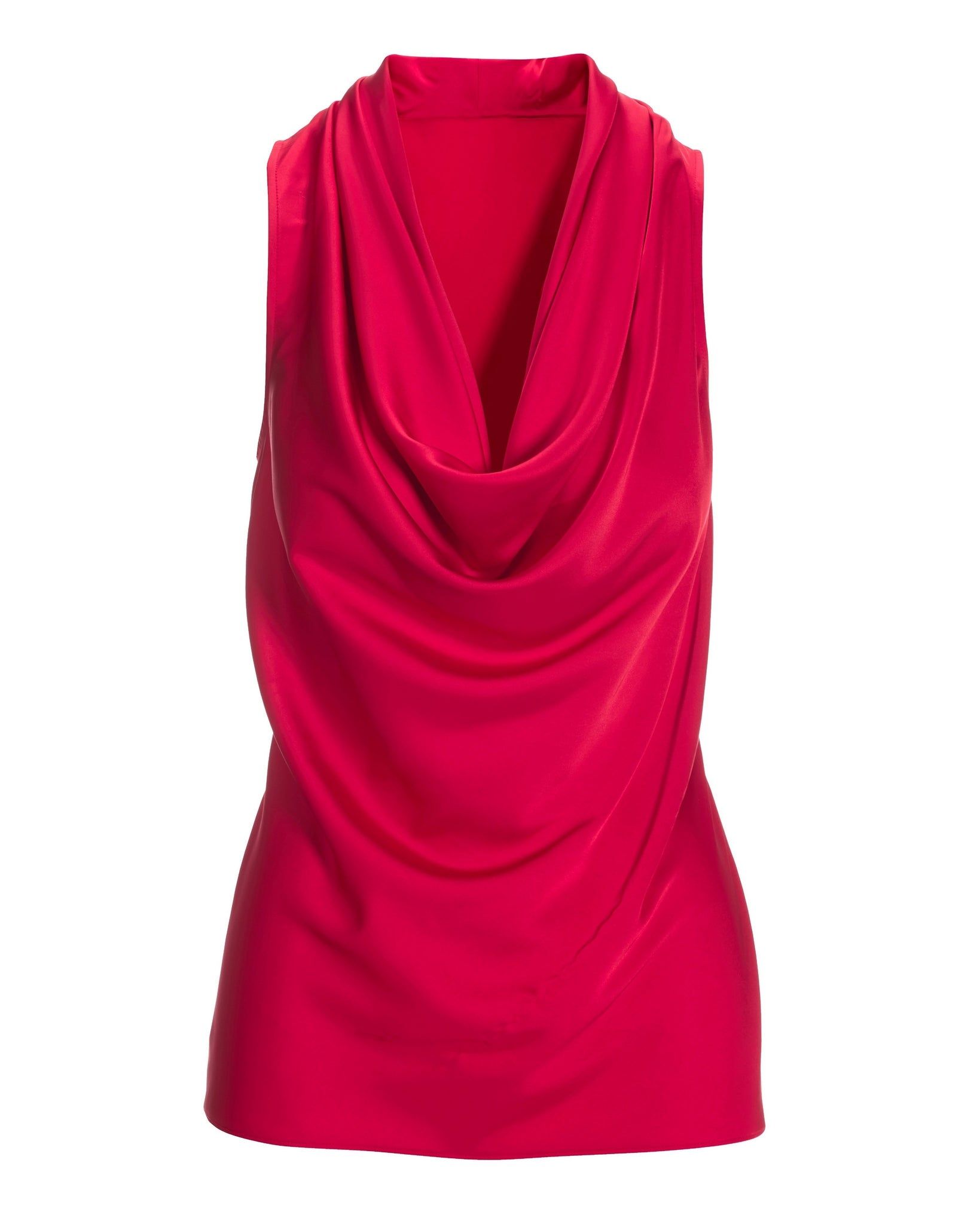 Marilyn Cowl-Neck Charmeuse Blouse Racing Red sold by Boston Proper product image thumbnail 2