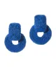 Raffia Drop Earring Blue sold by Boston Proper