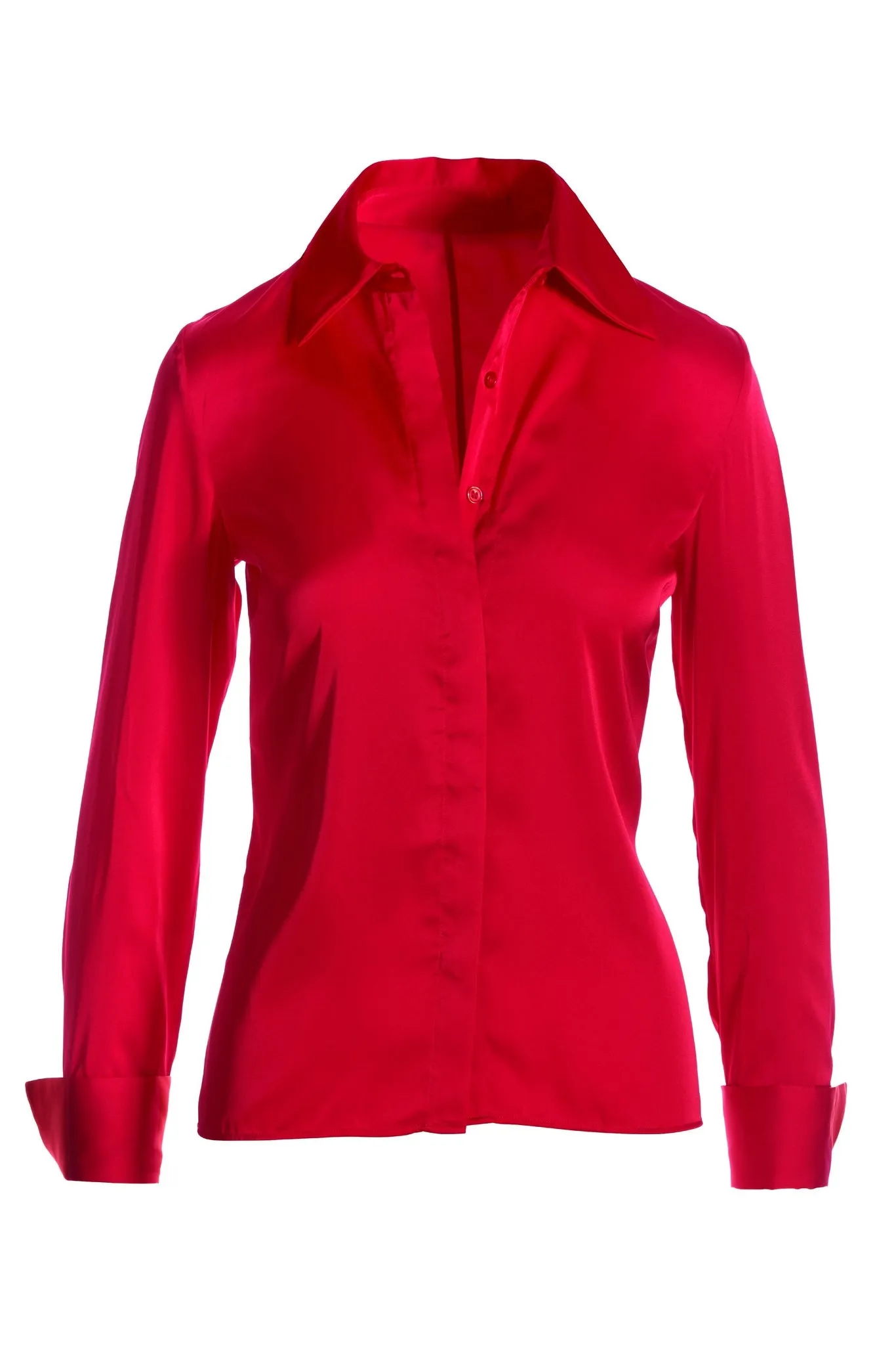 Sophia Button-Up Charmeuse Blouse French Kiss sold by Boston Proper product image thumbnail 2