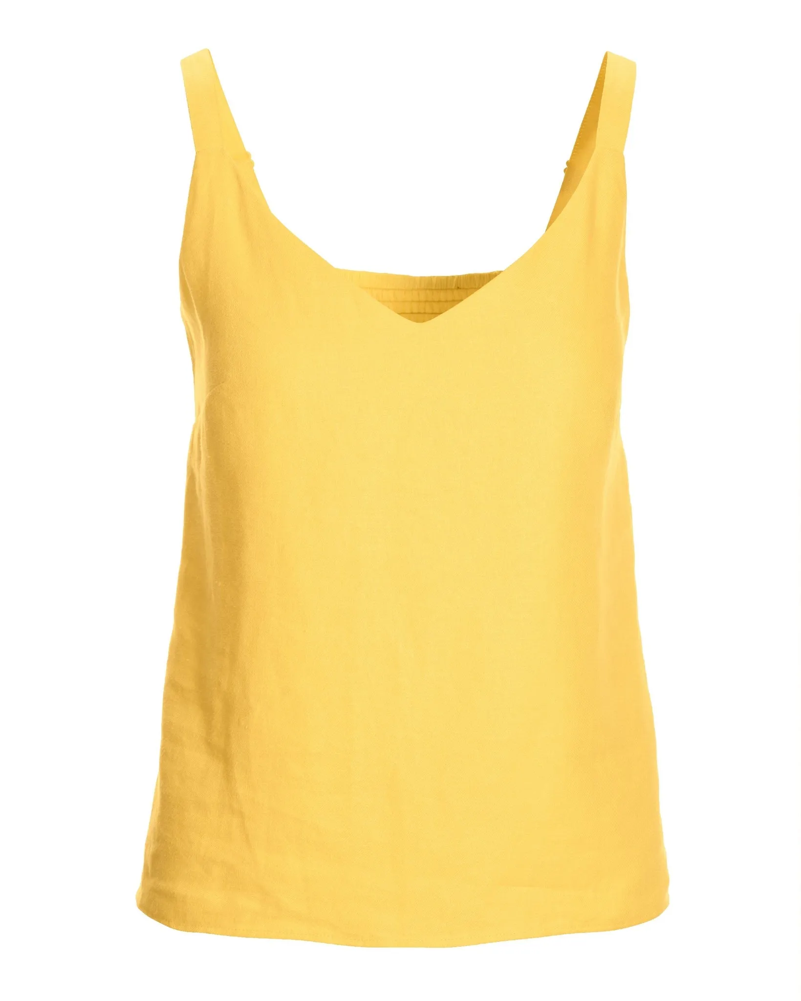 Polished Linen V Neck Tank Lemon Drop sold by Boston Proper product image thumbnail 2