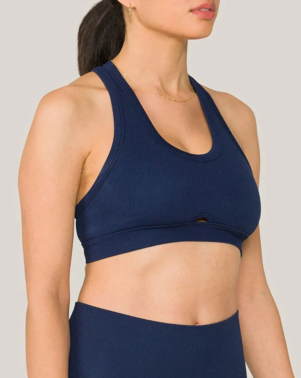 Barre Racer Bra Navy sold by Boston Proper product image thumbnail 2