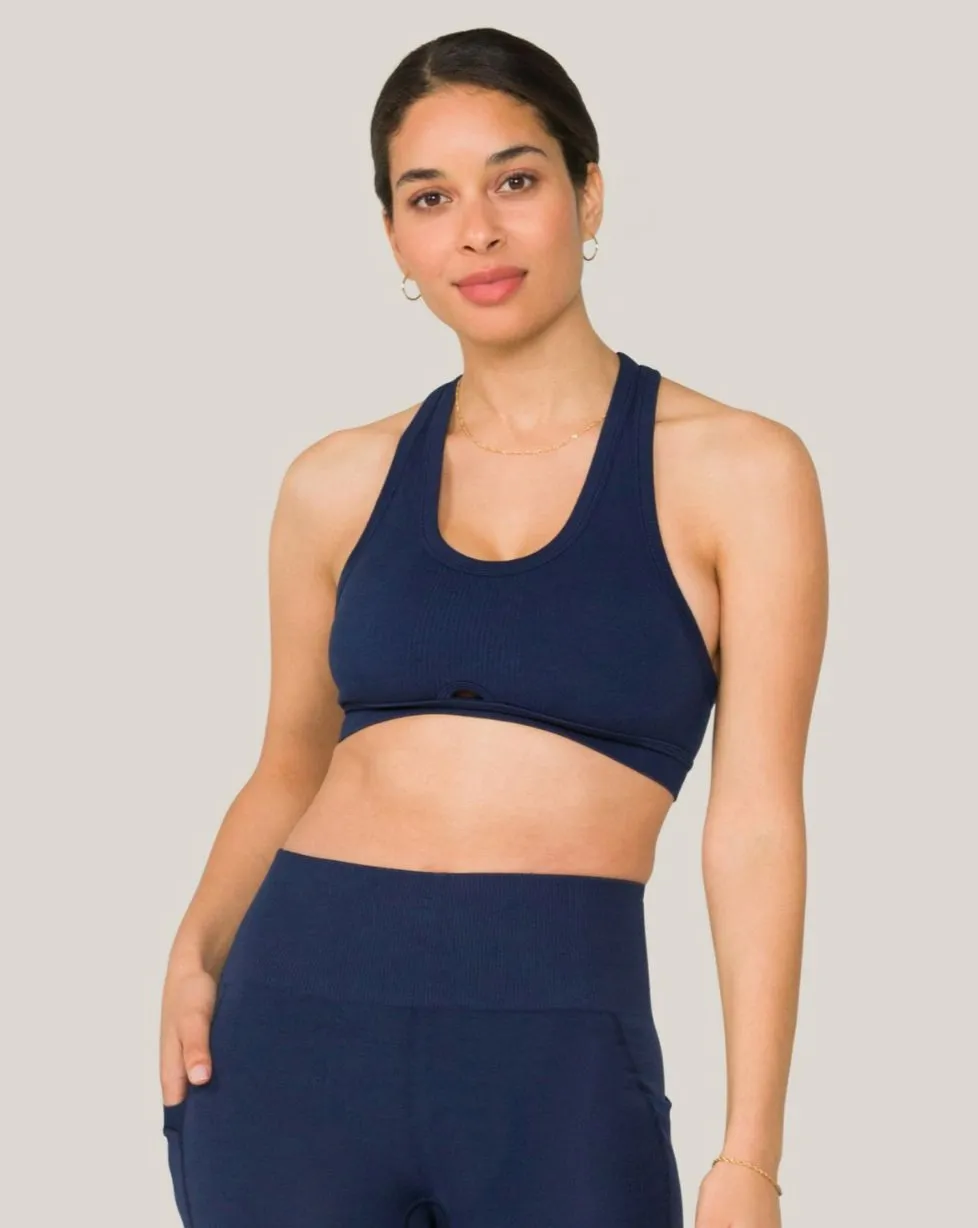 Barre Racer Bra Navy sold by Boston Proper product image thumbnail 4