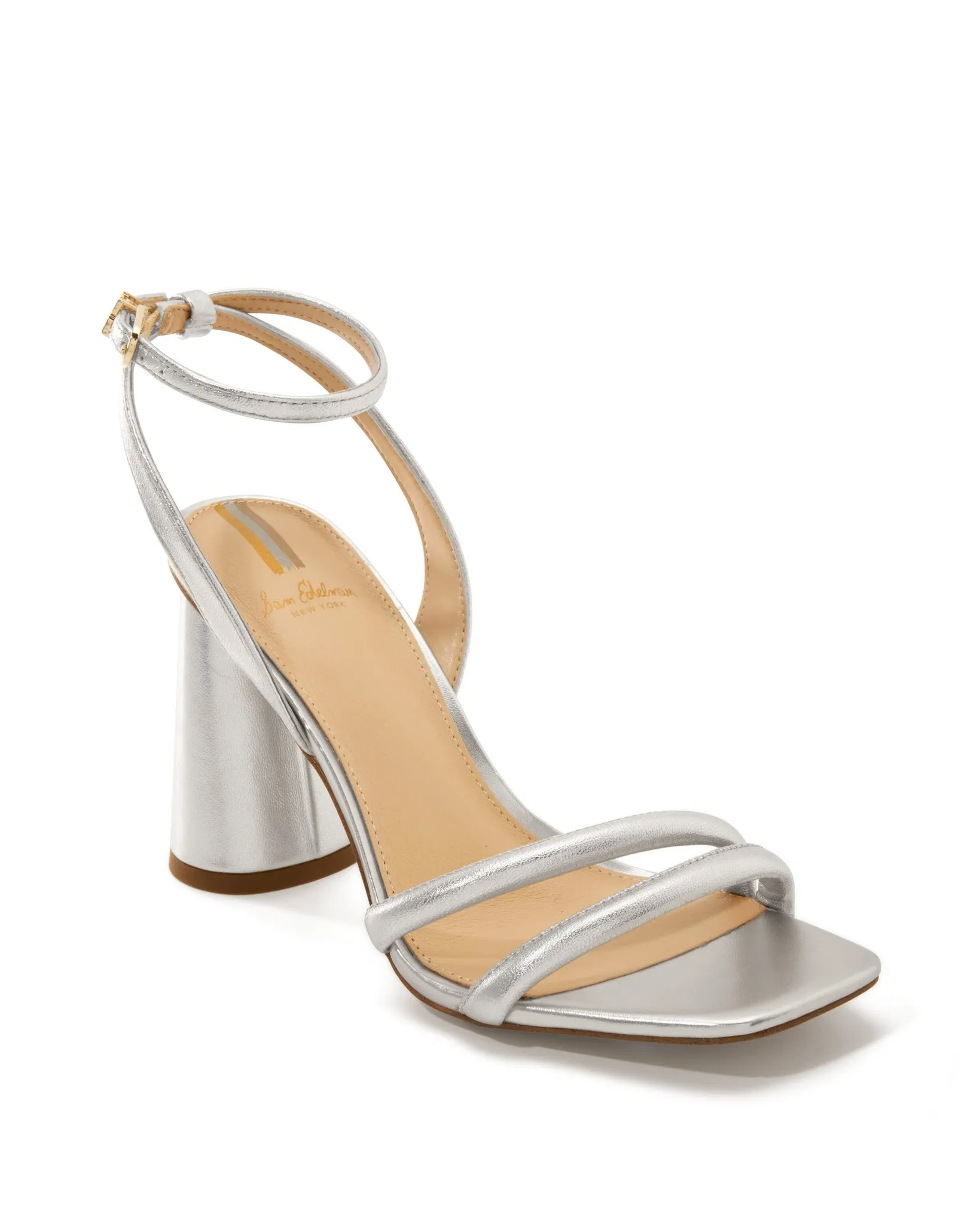 Double-Strap Dress Heel Silver sold by Boston Proper