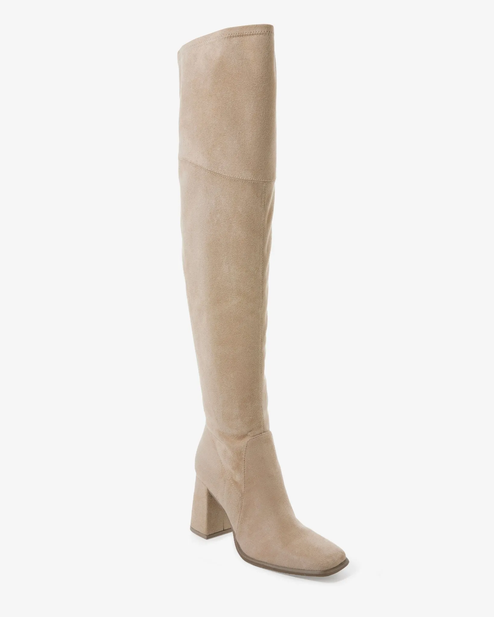 Over the Knee Square Toe Boot Natural sold by Boston Proper