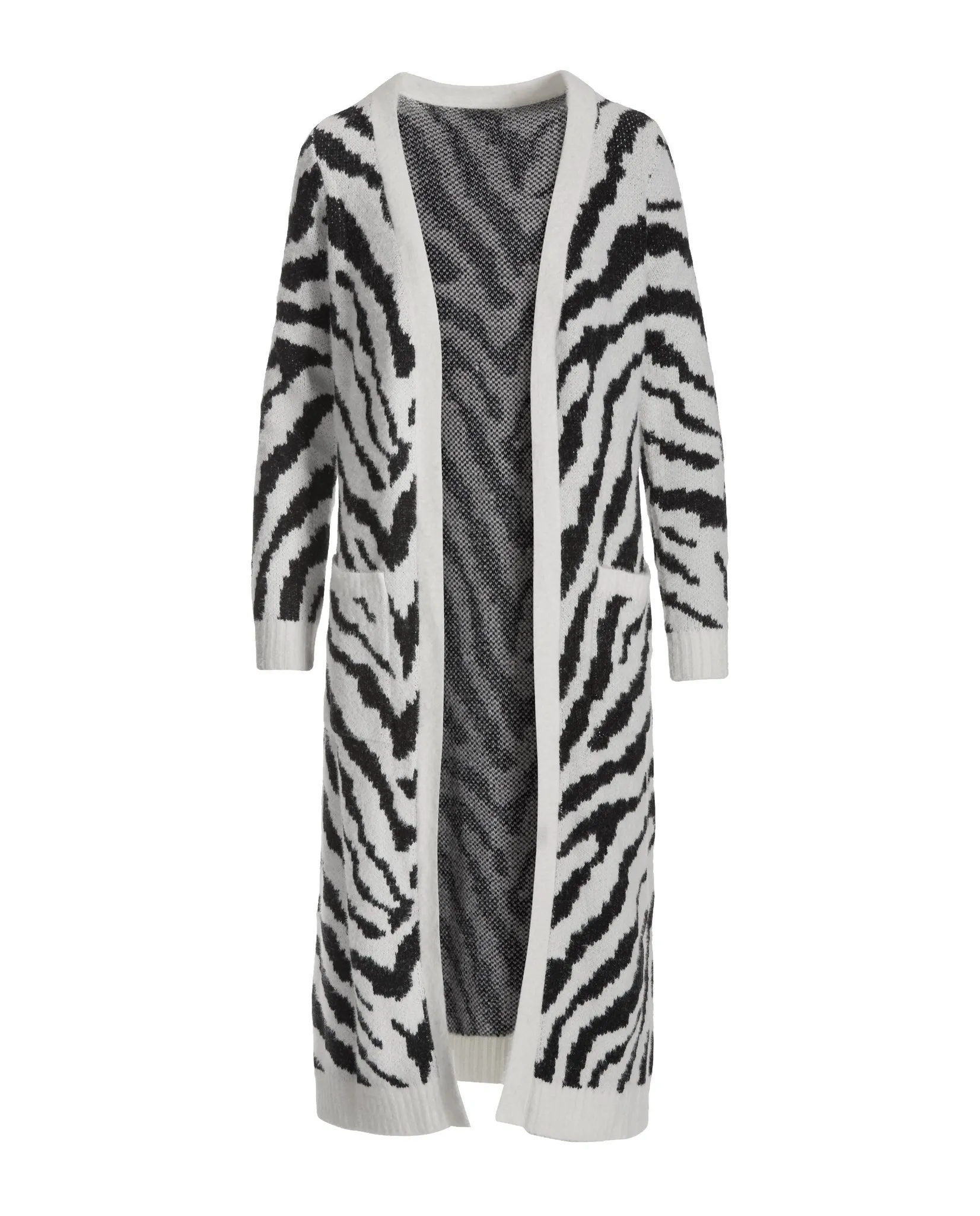 Zebra Jacquard Duster Black/White sold by Boston Proper product image thumbnail 2