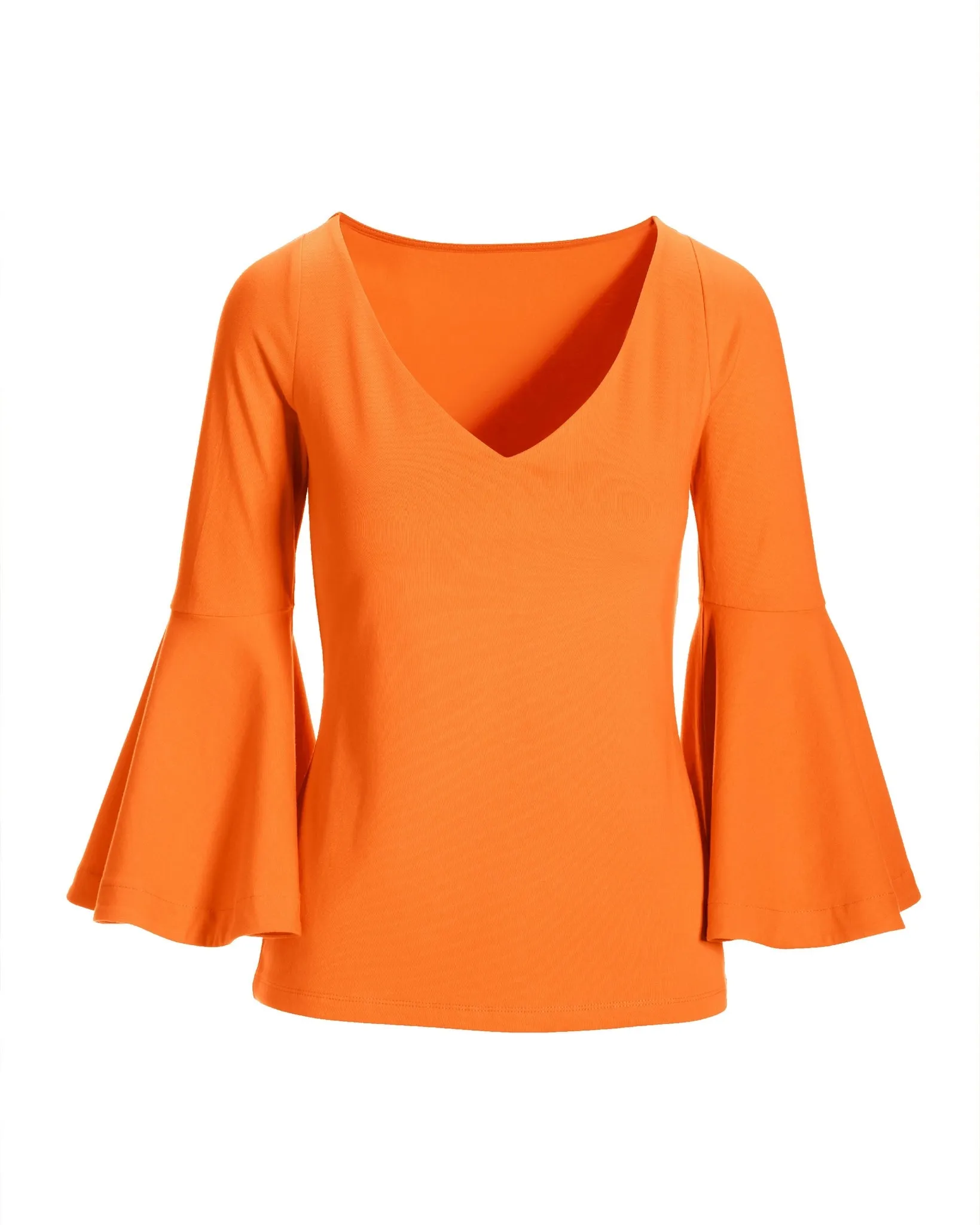 So Sexy Flare Sleeve V Neck Top Nectarine sold by Boston Proper product image thumbnail 2