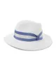 Fedora Straw Hat White/Blue sold by Boston Proper