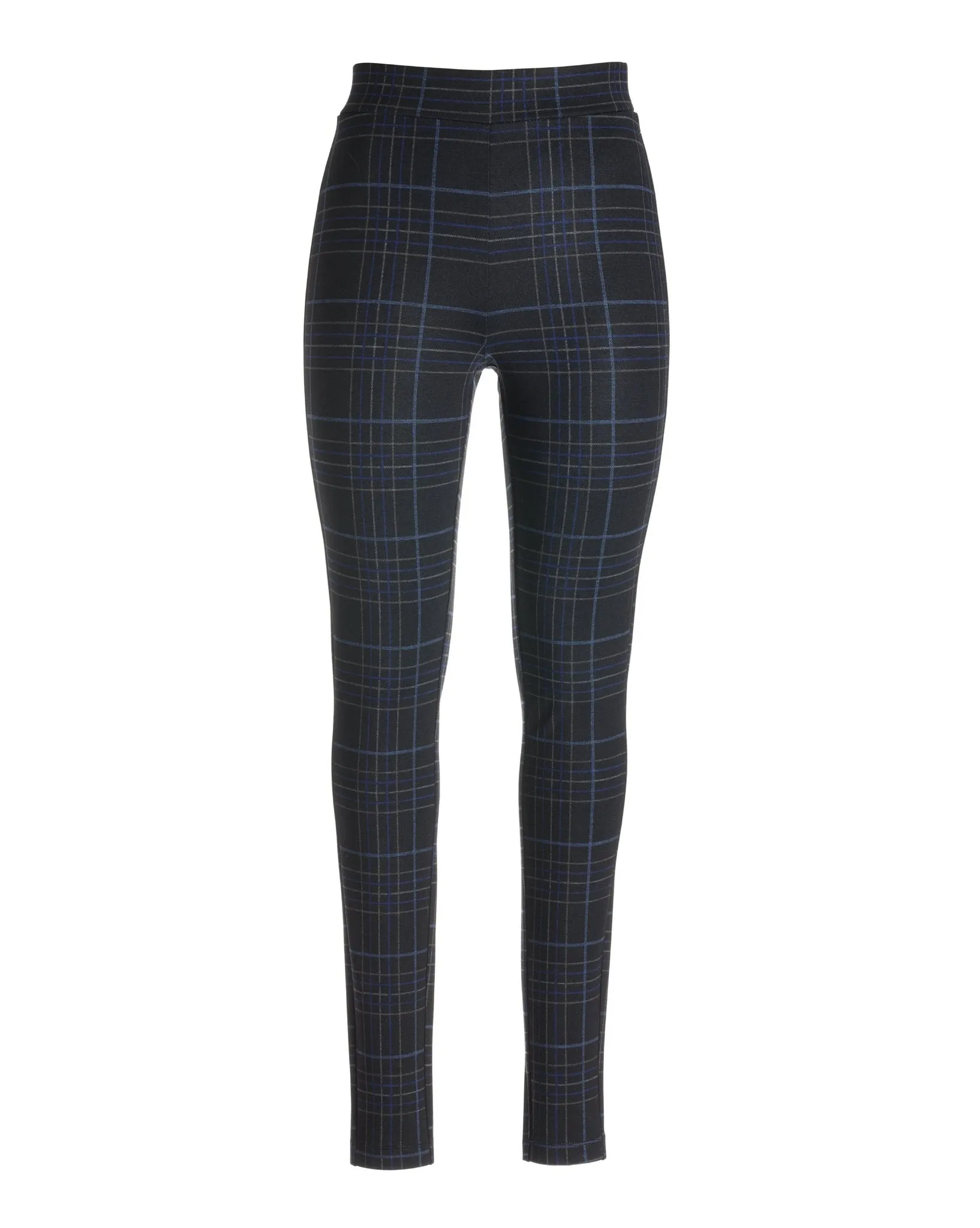 Aspen Plaid Knit Pull On Ponte Legging Black/Light Blue sold by Boston Proper product image thumbnail 2