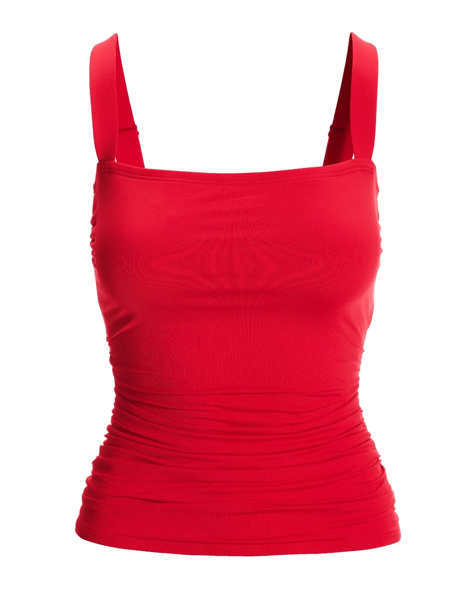 Swim Sense Square-Neck Tankini Top Racing Red sold by Boston Proper product image thumbnail 2