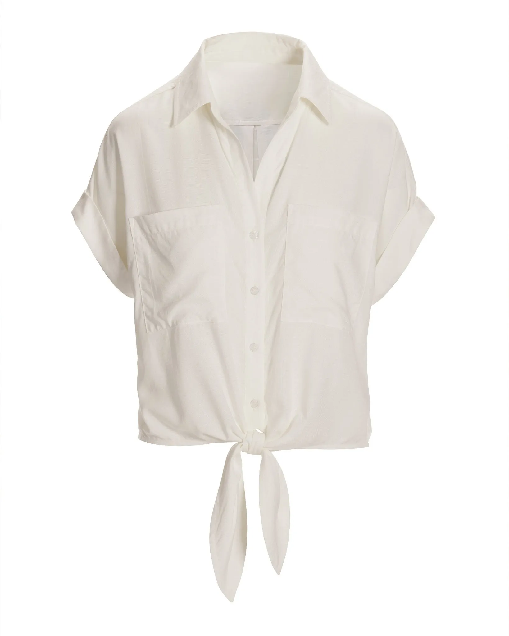 Versatile Short Sleeve Camp Shirt Off White sold by Boston Proper product image thumbnail 2