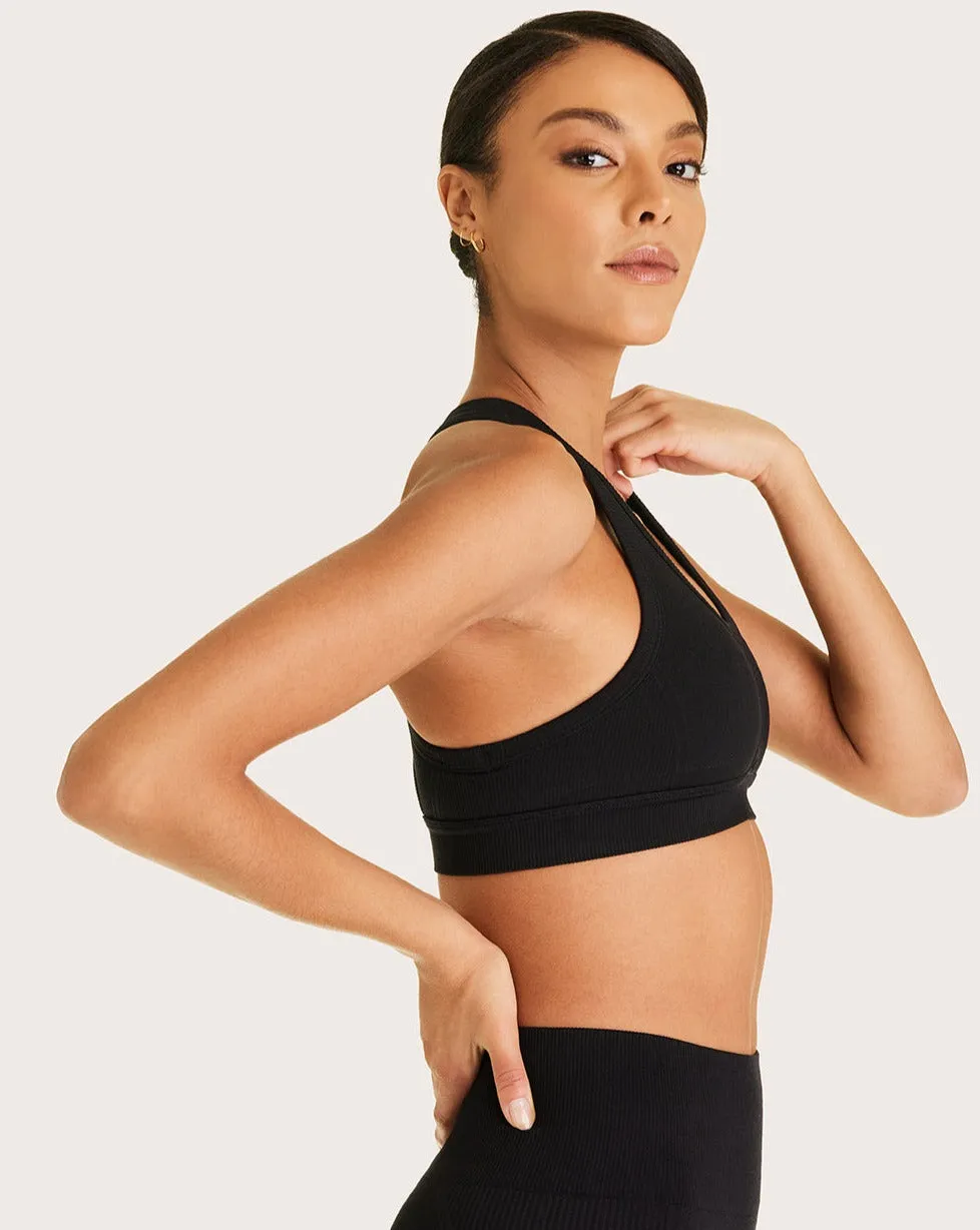 Barre Racer Bra Black sold by Boston Proper product image thumbnail 3