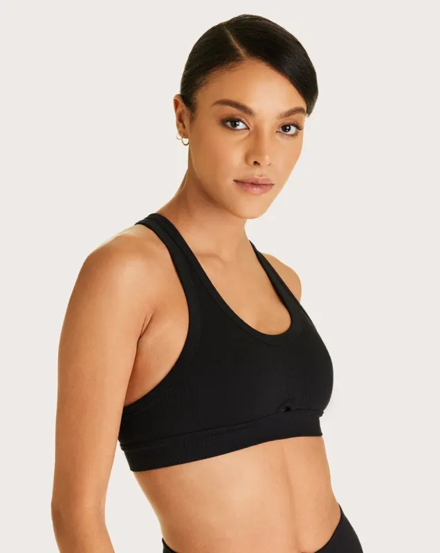 Barre Racer Bra Black sold by Boston Proper
