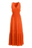 V Neck Smocked Maxi Dress Red sold by Boston Proper