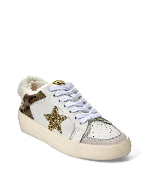 Camo And Faux Fur Sneaker White Multi sold by Boston Proper
