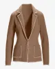 Pearl Embellished Sweater Blazer Tan sold by Boston Proper