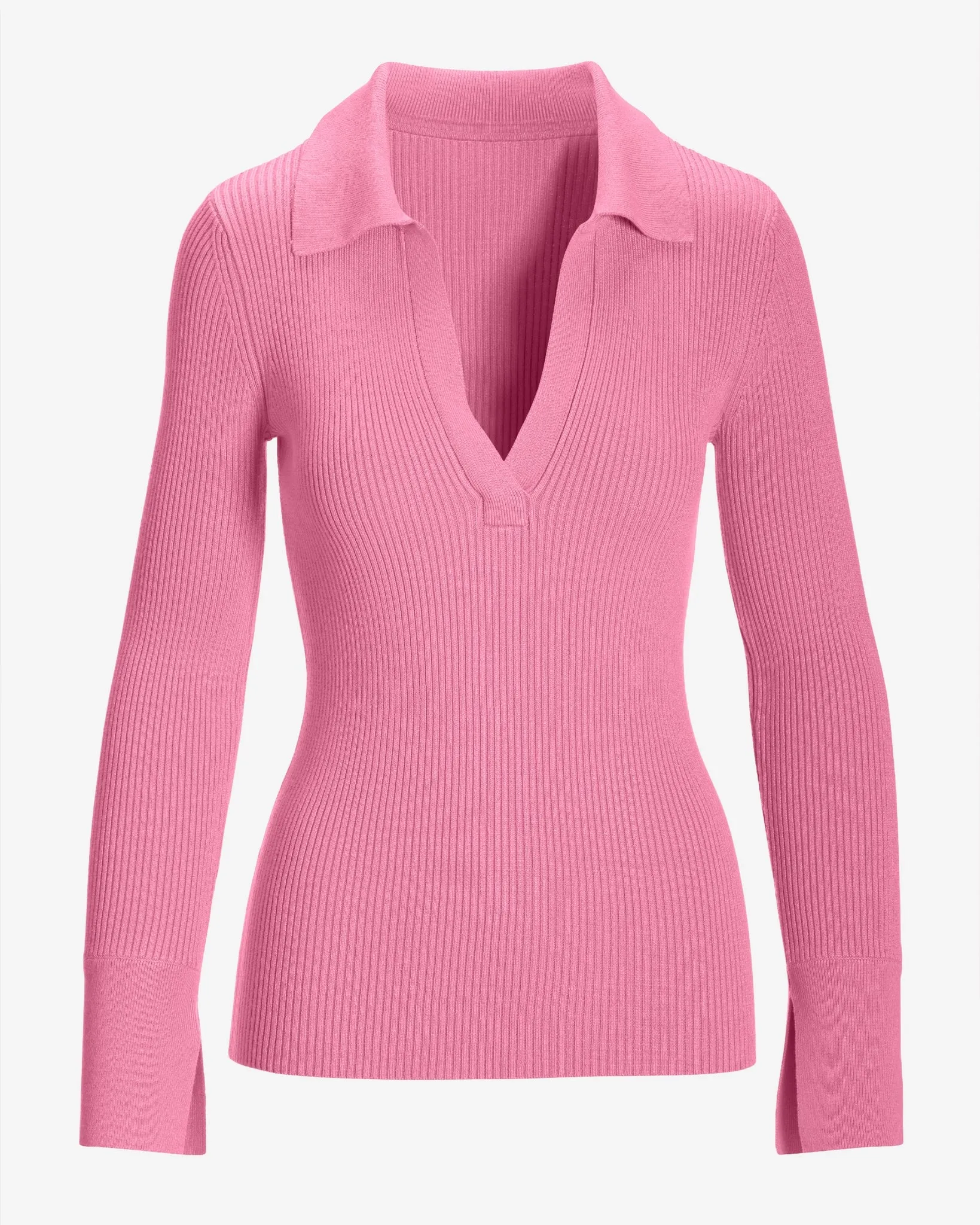Ribbed Collar Sweater Sachet Pink sold by Boston Proper product image thumbnail 2