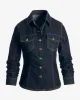 Ruched Sleeve Shaped Denim Jacket Rinse sold by Boston Proper