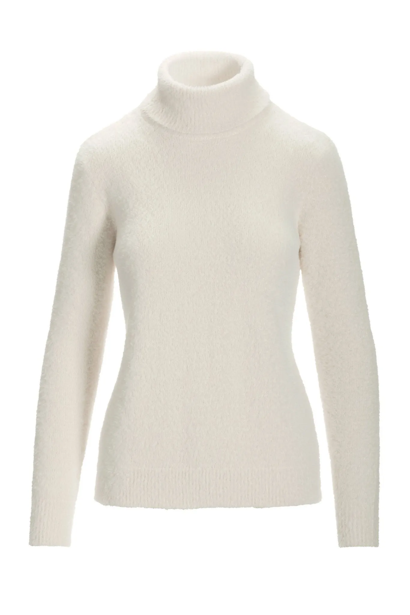 Plush Turtleneck Sweater Off White sold by Boston Proper product image thumbnail 2