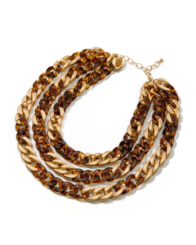 Tortoise Shell Necklace Brown sold by Boston Proper