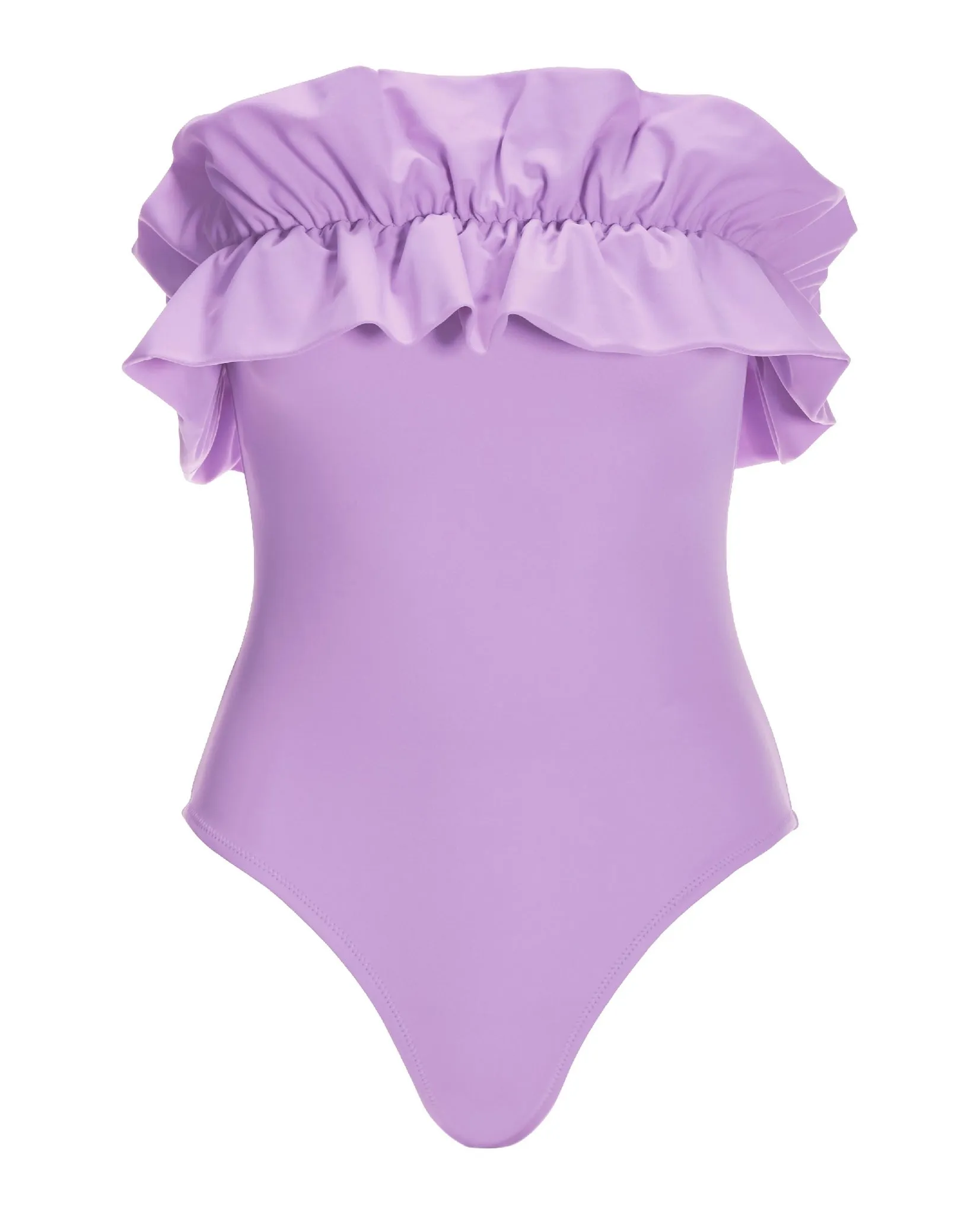 Ruffle Strapless One Piece Swimsuit Lilac sold by Boston Proper product image thumbnail 2