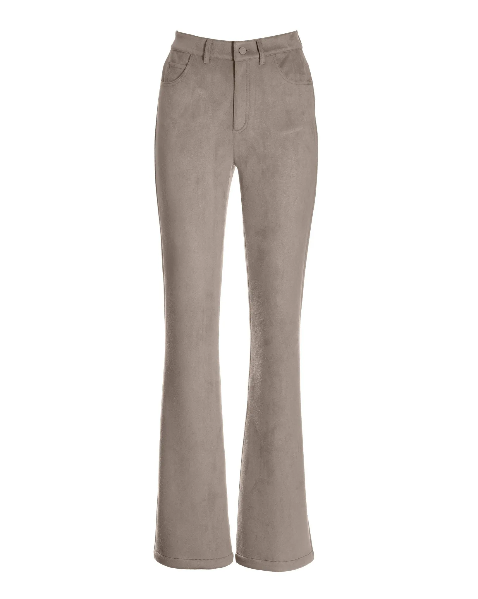Monterey Faux Suede Five Pocket Bootcut Pant Gray sold by Boston Proper product image thumbnail 2