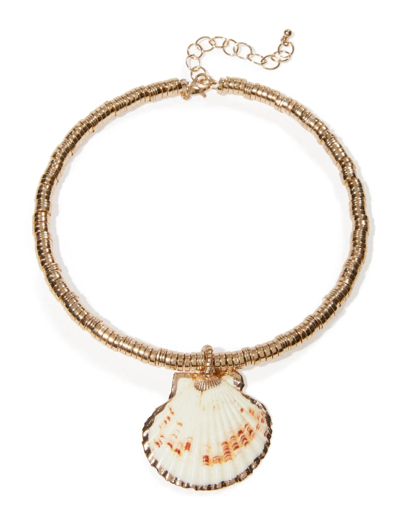 Gold Seashell Necklace Gold sold by Boston Proper