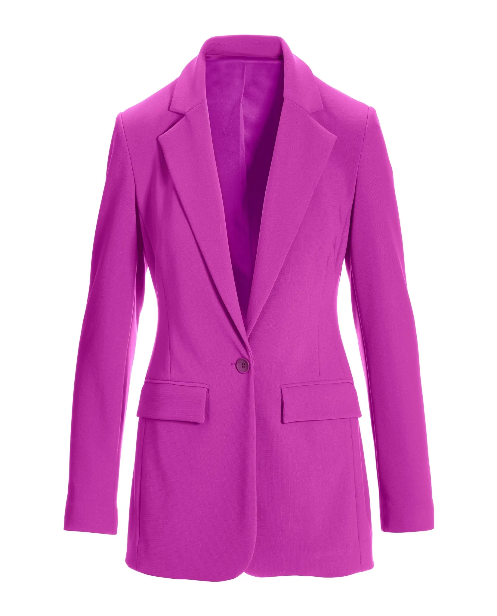 Beyond Travel Classic Boyfriend Blazer Vivid Viola sold by Boston Proper product image thumbnail 2