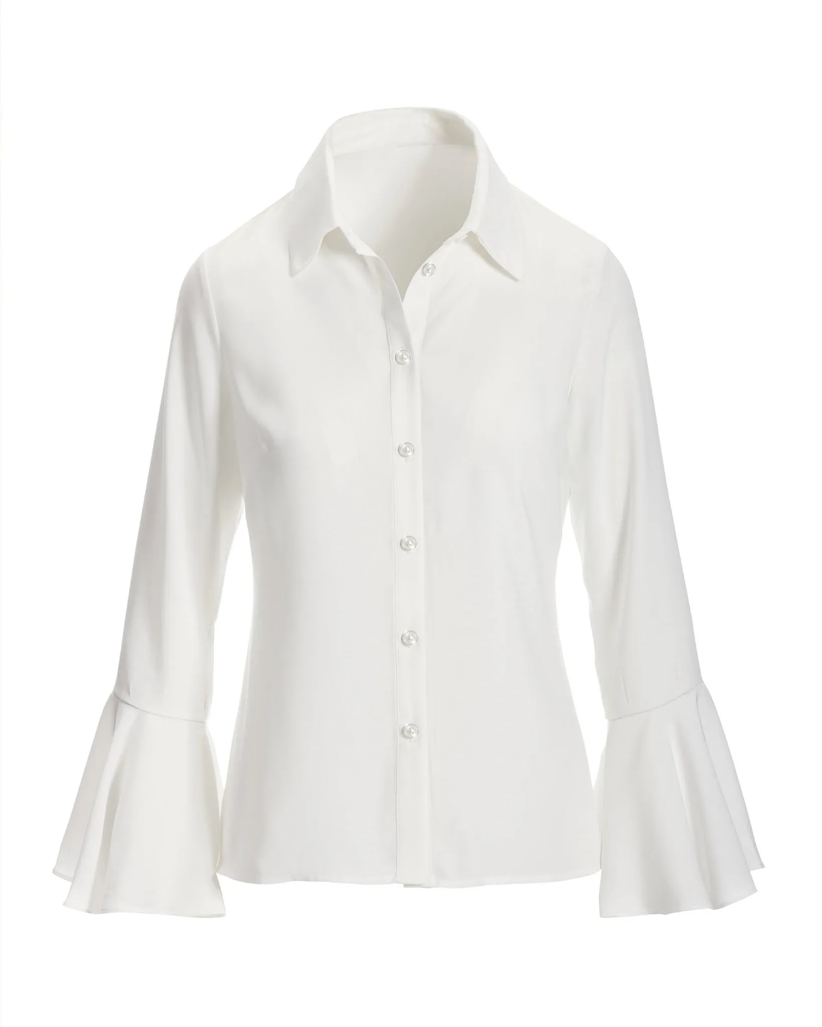 Alexa Flare Sleeve Shirt White sold by Boston Proper product image thumbnail 2